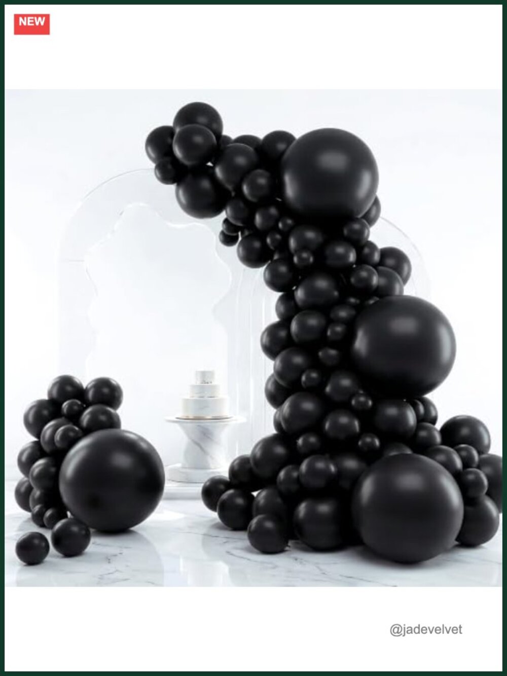 Black Balloon Arch Kit 129pcs Latex Party Garland